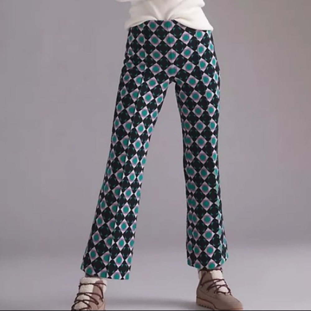 Anthropologie Maeve The Margot pattern kick flare pants xl